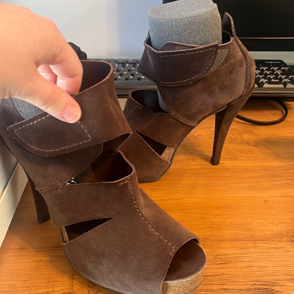 Brown Suede Pedro Garcia Heels